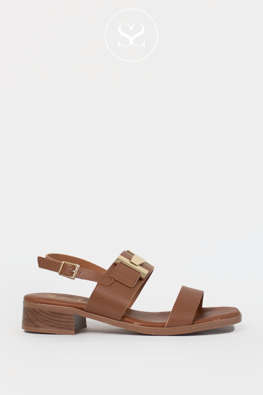Oh My Sandals Tan Block Heel Sandals 5892 ireland