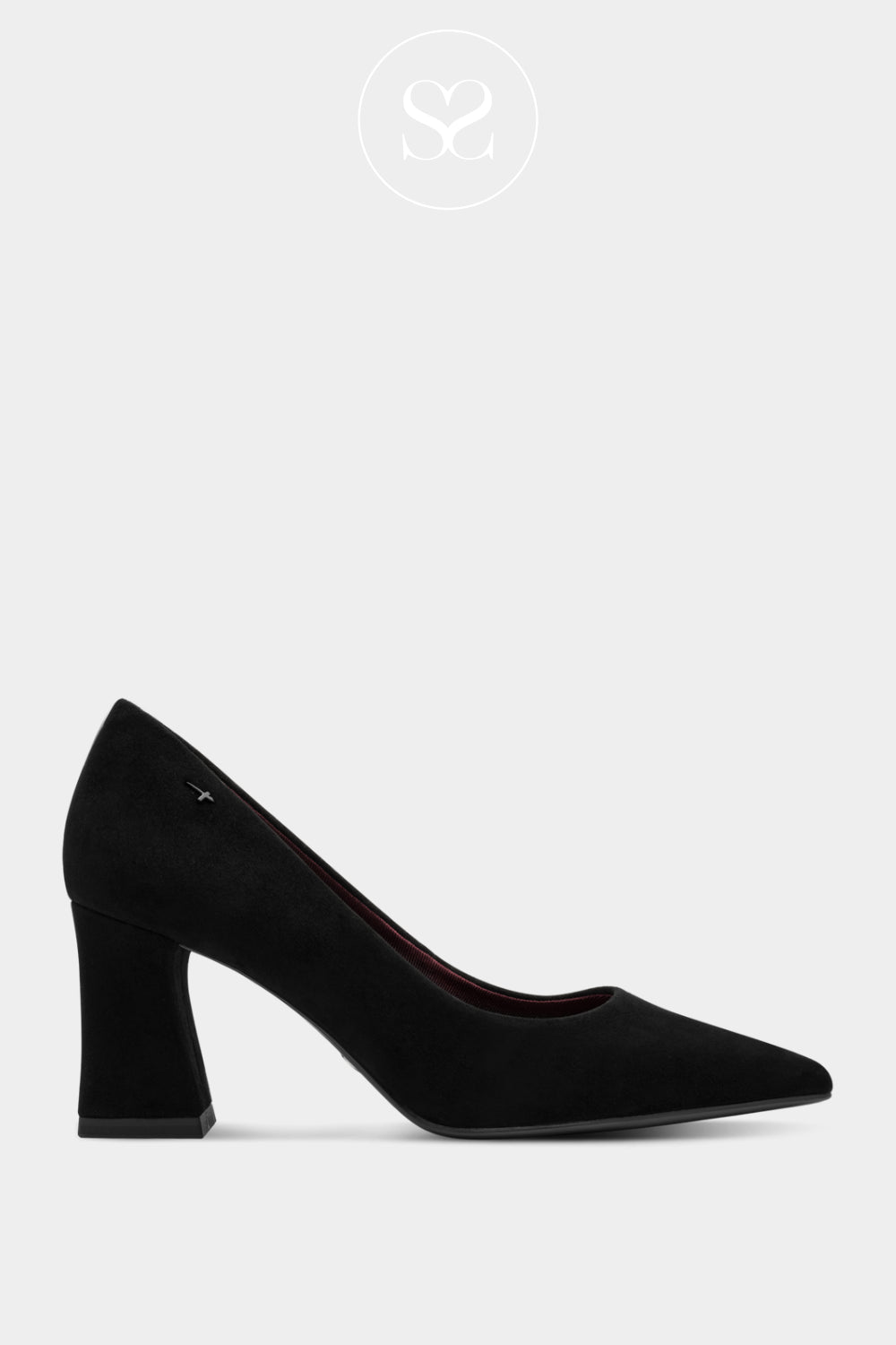 Tamaris Black Suede Pointed Toe Pumps 1-22427-43 Ireland