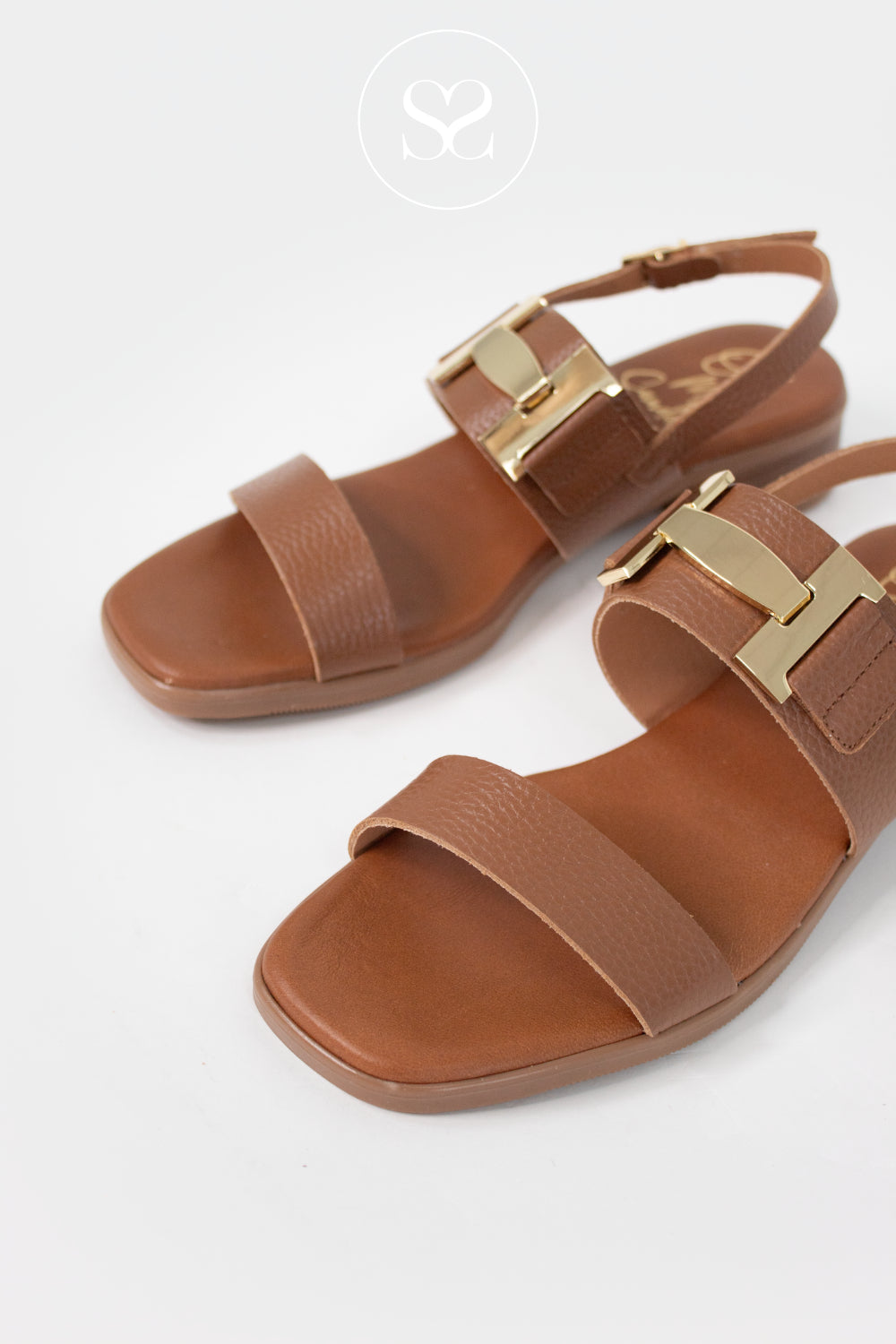 Oh My Sandals Tan Block Heel Sandals 5892