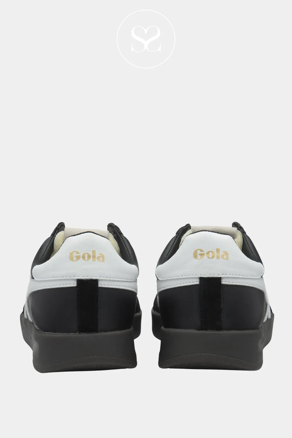 Gola Retro Black/White Leather Trainer For Women - Cyclone