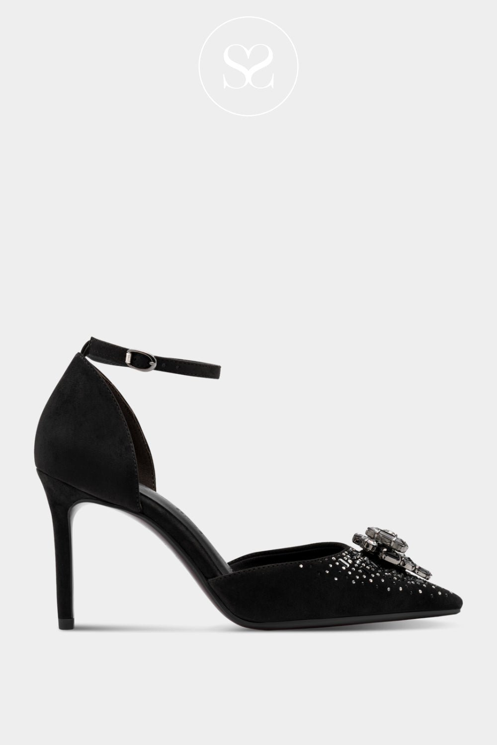 Tamaris Black Leather High Heels 1-22440-47 Ireland