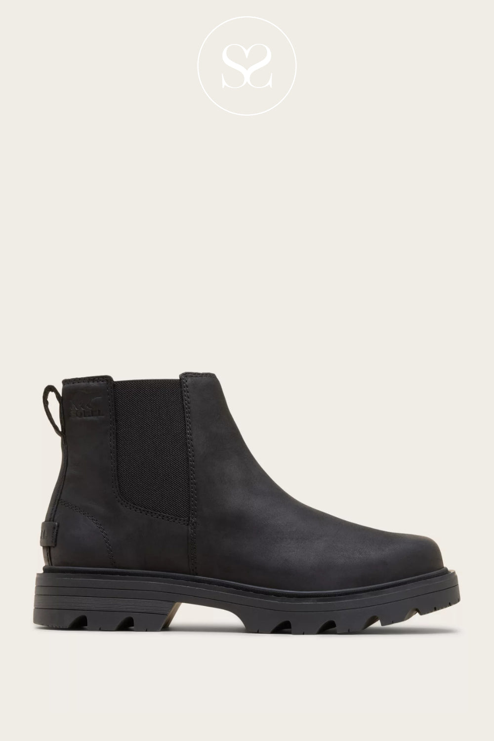 Women's sorel Black Waterproof Chunky Chelsea Boots - Revel Rd