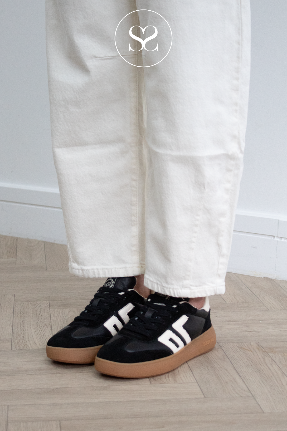 Back 70 Black Chunky Retro Trainers - Brooklyn