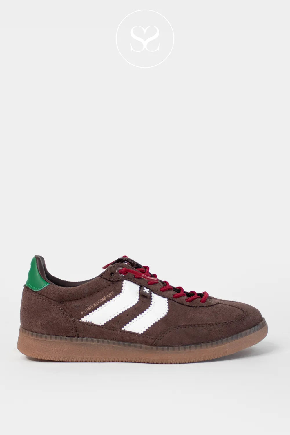 XTI BROWN, WHITE AND GREEN PULL ON TRAINERS 144170