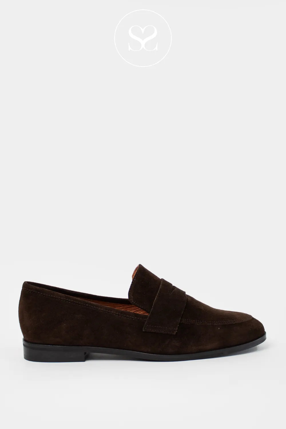 ANGEL ALARCON BROWN SUEDE PENNY LOAFERS - ZAMA