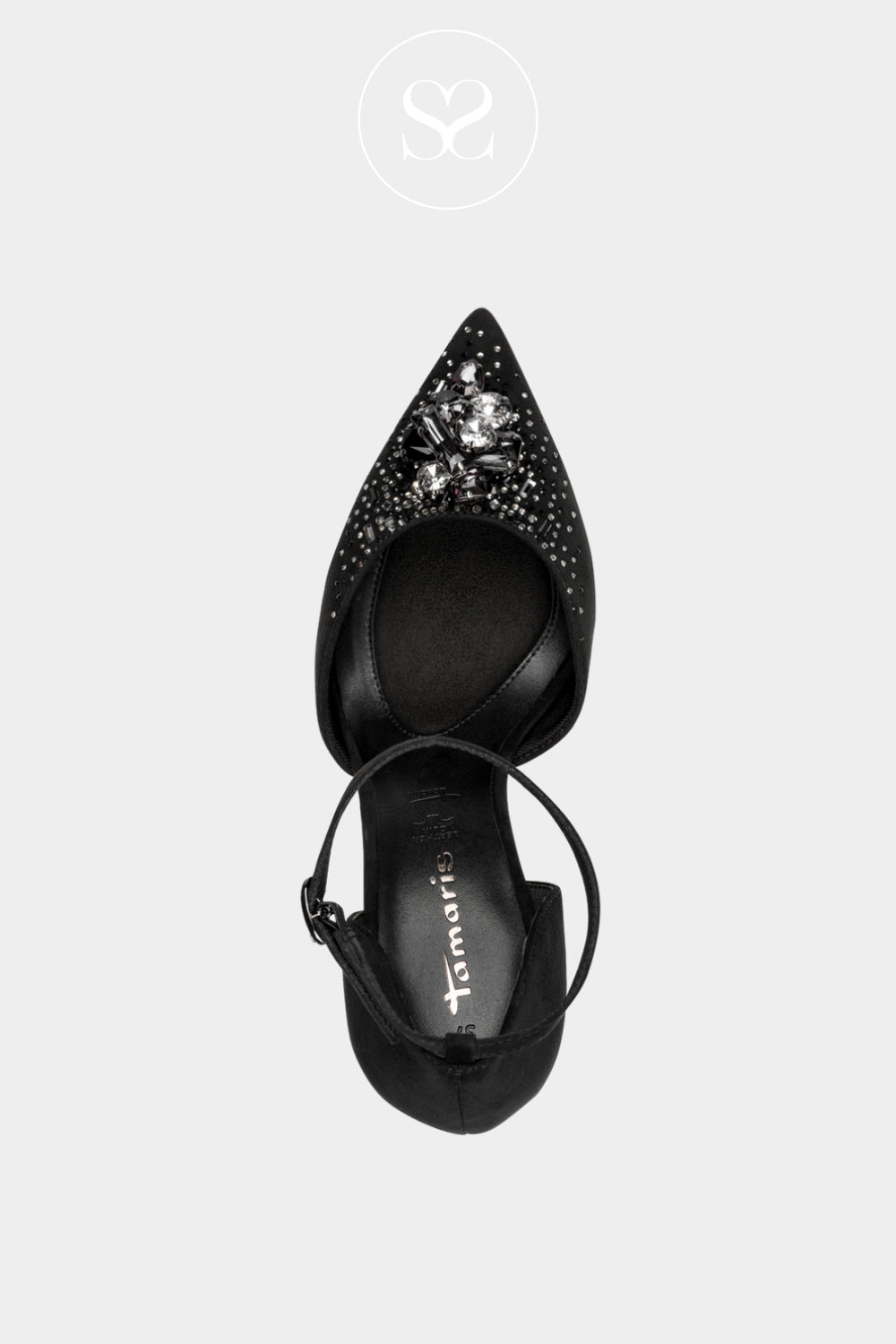 Tamaris Black Leather High Heels 1-22440-47