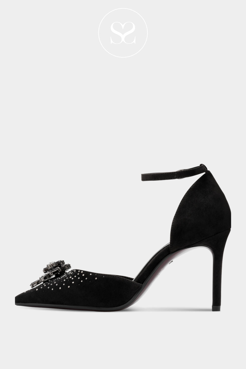 Tamaris Black Leather High Heels 1-22440-47