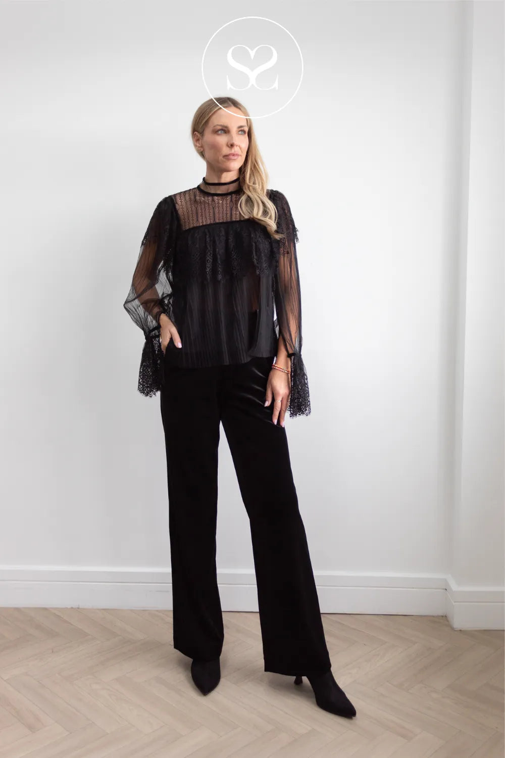 Black Velvet Trousers