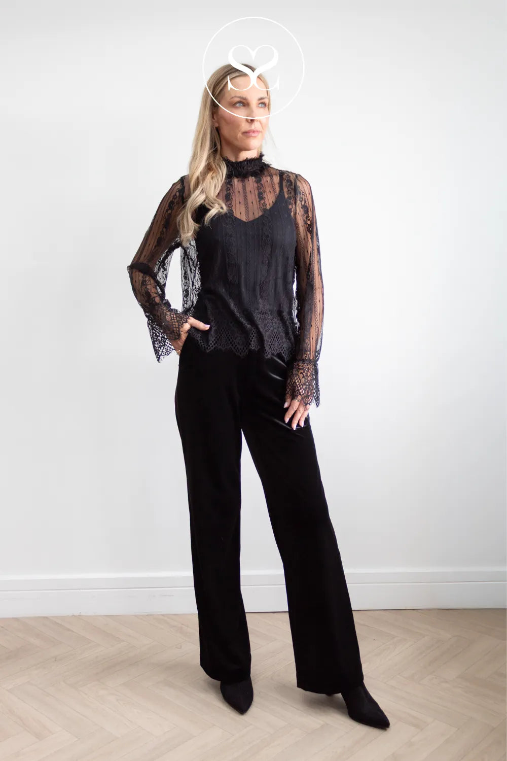 Black Velvet Trousers