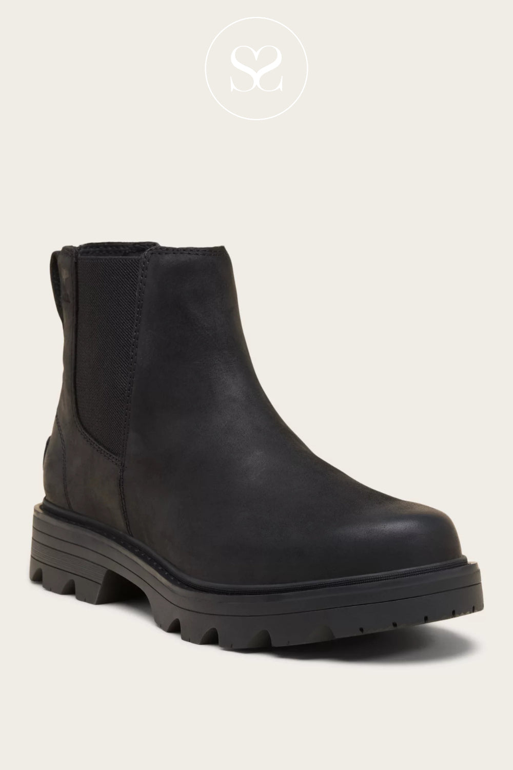 Sorel Black Waterproof Chunky Chelsea Boots - Revel Rd Ireland