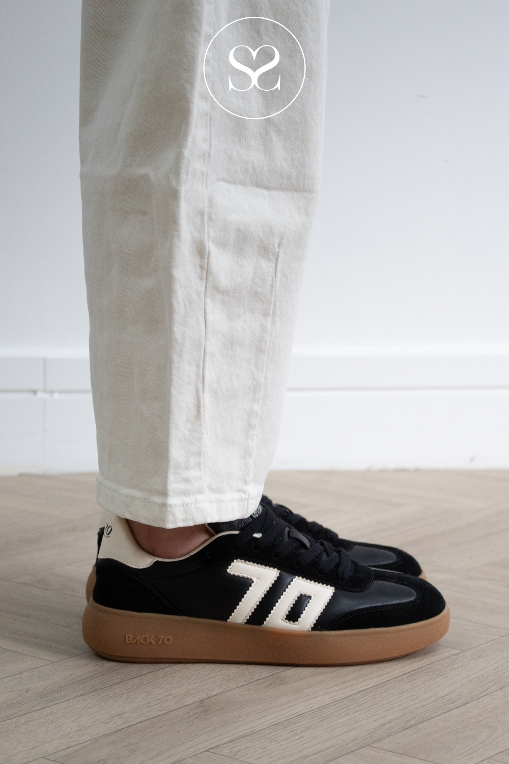 Back 70 Black Chunky Retro Trainers - Brooklyn