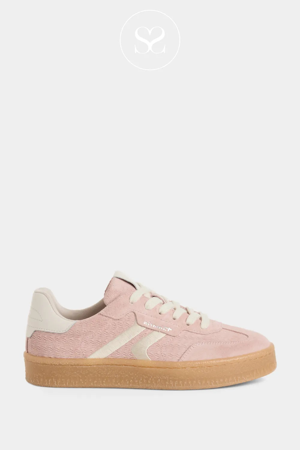 Tamaris Pink And White Trainers - 1-23723-44 Soft leather upper delivering a premium, breathable feel