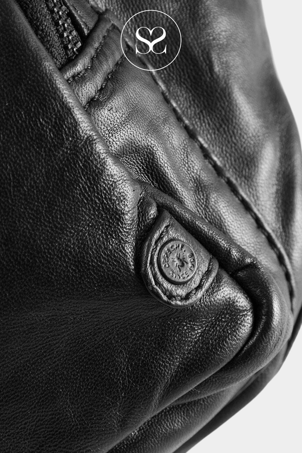 Depeche Black Leather Crossbody Bumbag - 13396