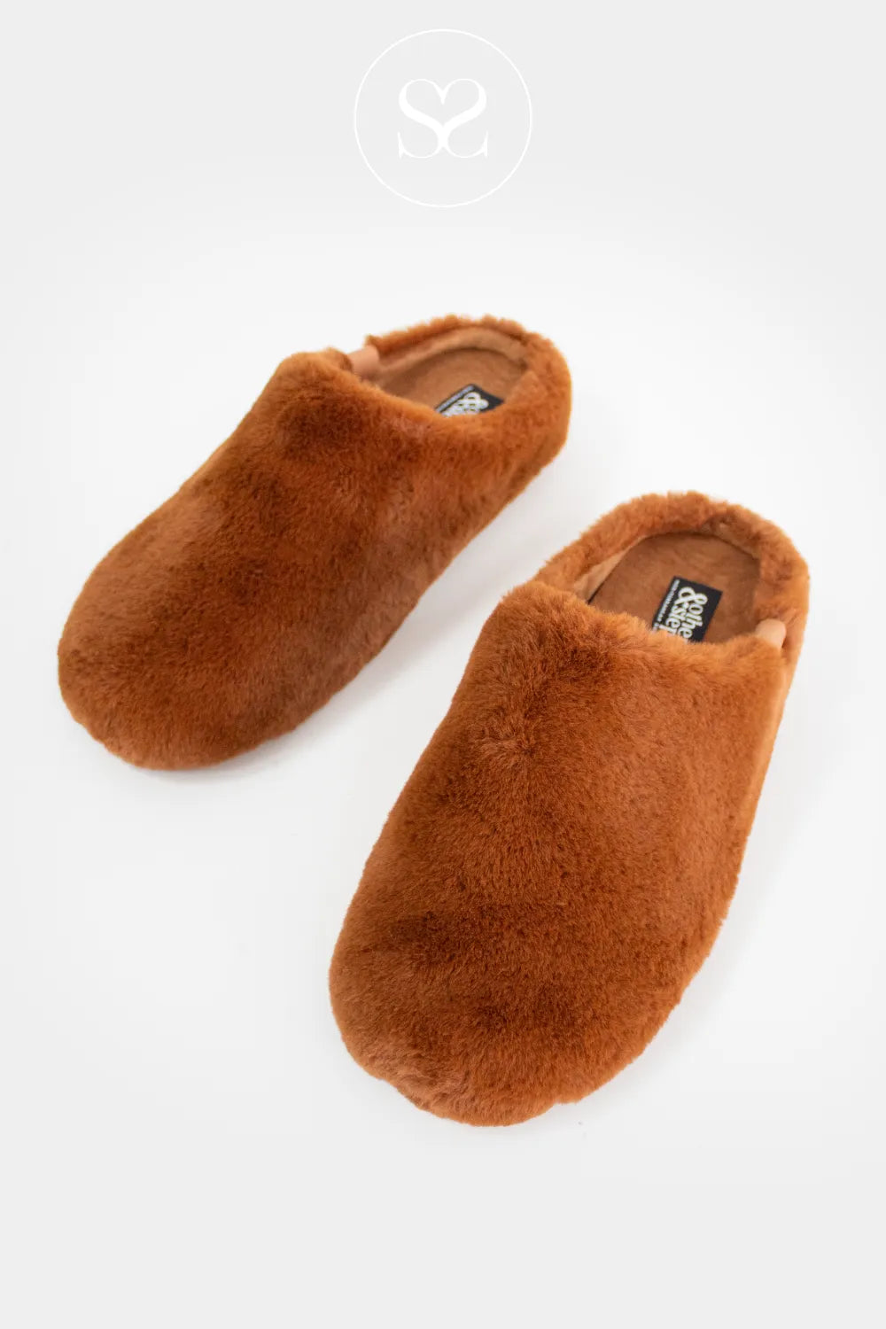 ANOTHER STEP TAN FAUX FUR SLIDER SLIPPERS 06068015