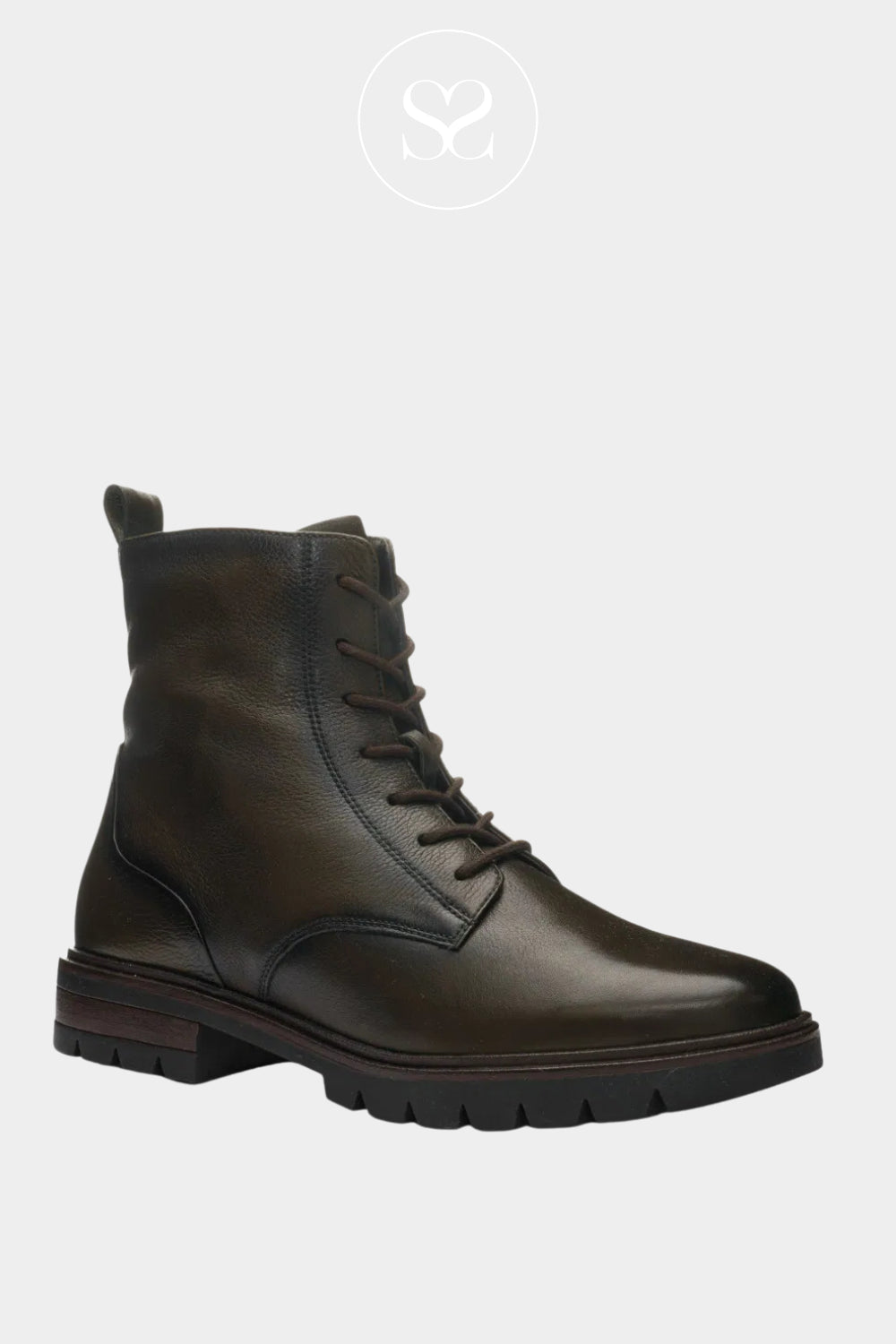 Green lace up ankle boots for Women in Ireland from Ara