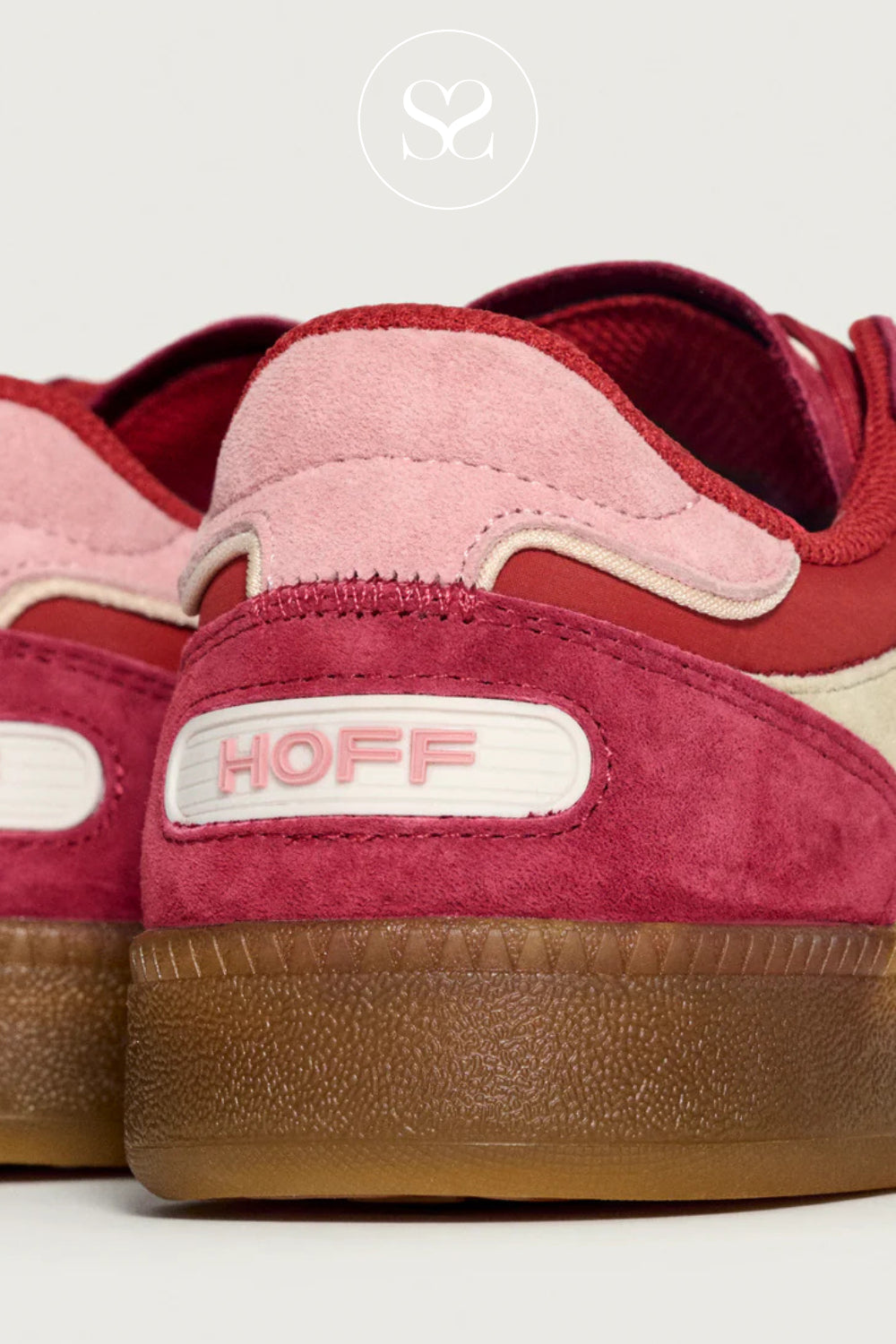 RED SUEDE TRAINERS FOR WOMEN FROM HOFF 