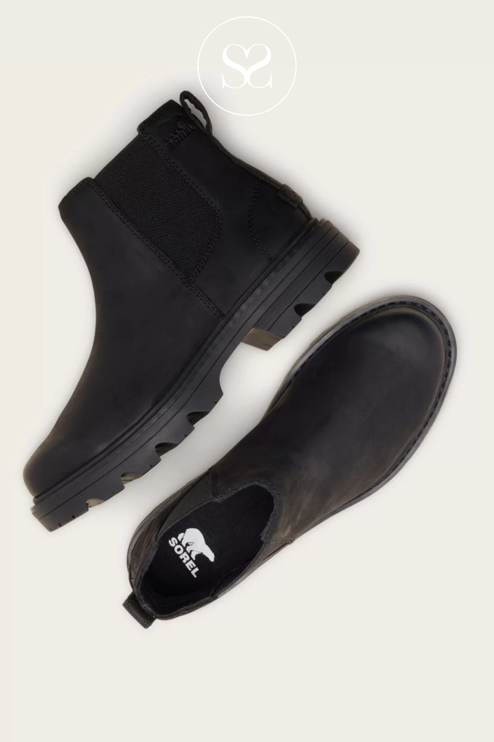 Sorel Black Waterproof Chunky Chelsea Boots - Revel Rd Buy online Irish Stockist