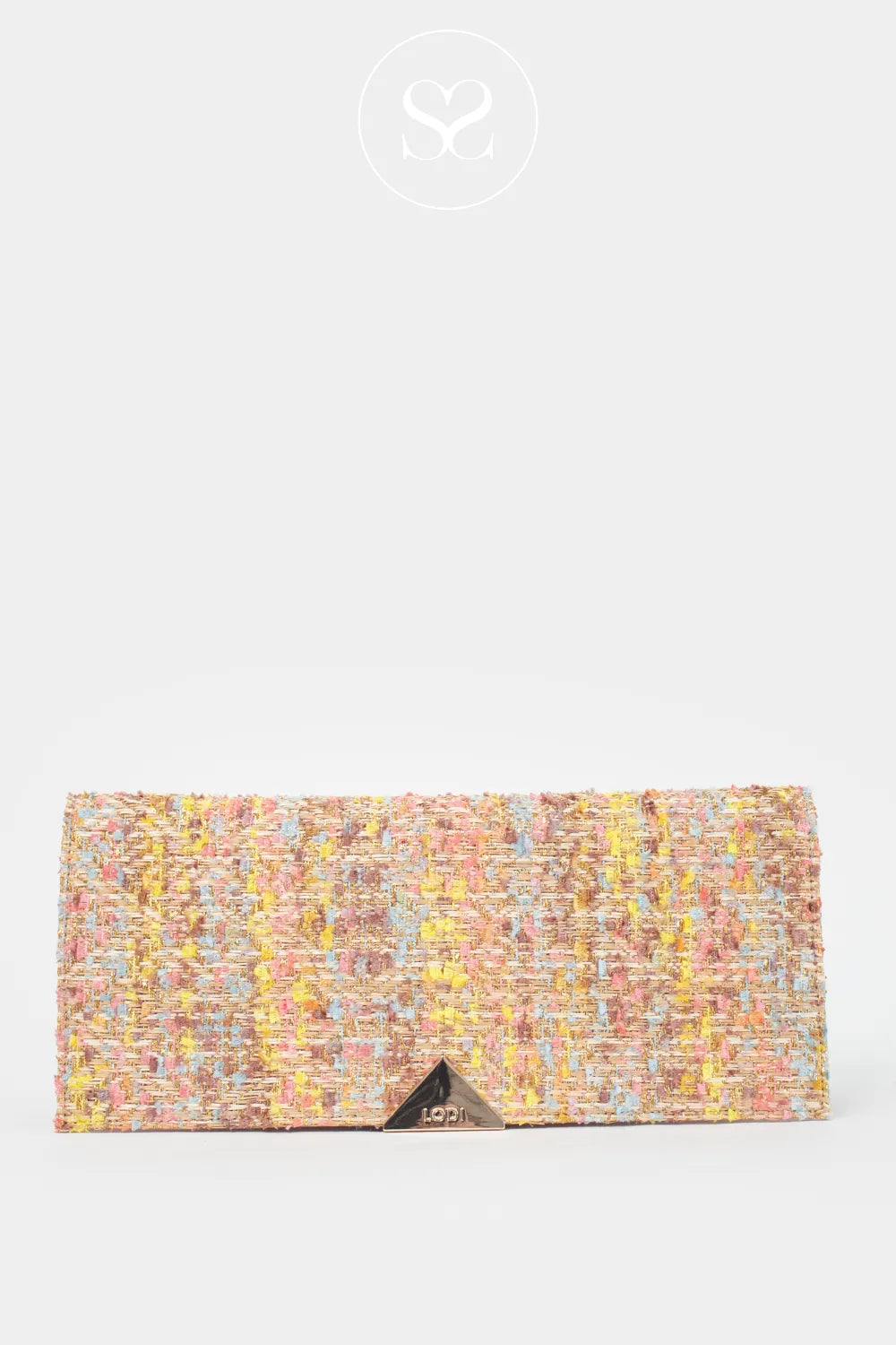 Lodi Pink Weave Envelope Clutch Bag L1900