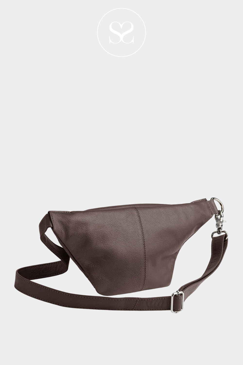 Depeche Brown Leather Crossbody Bum Bag - 12556