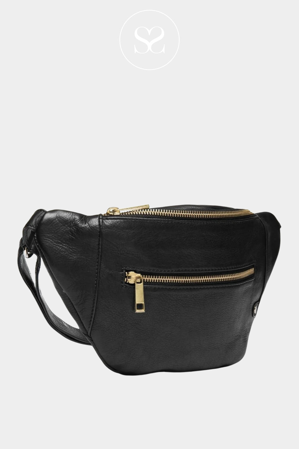 Depeche Black Leather Crossbody Bumbag - 12346 Buy online in Ireland