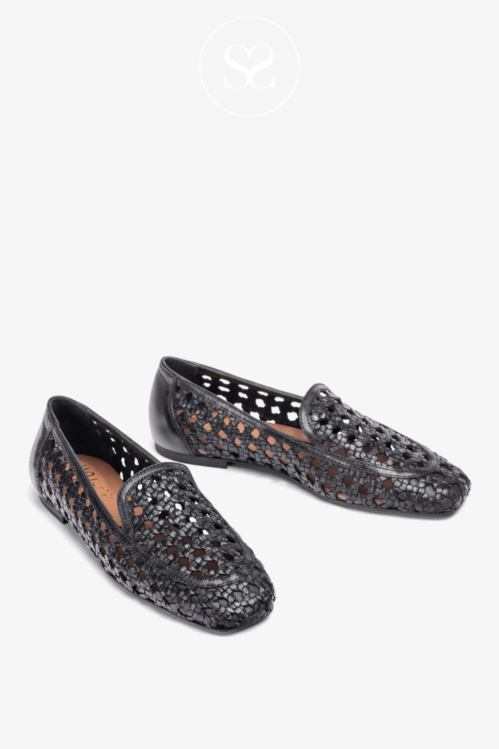 Unisa Black Woven Women's Loafers - Baix Ireland