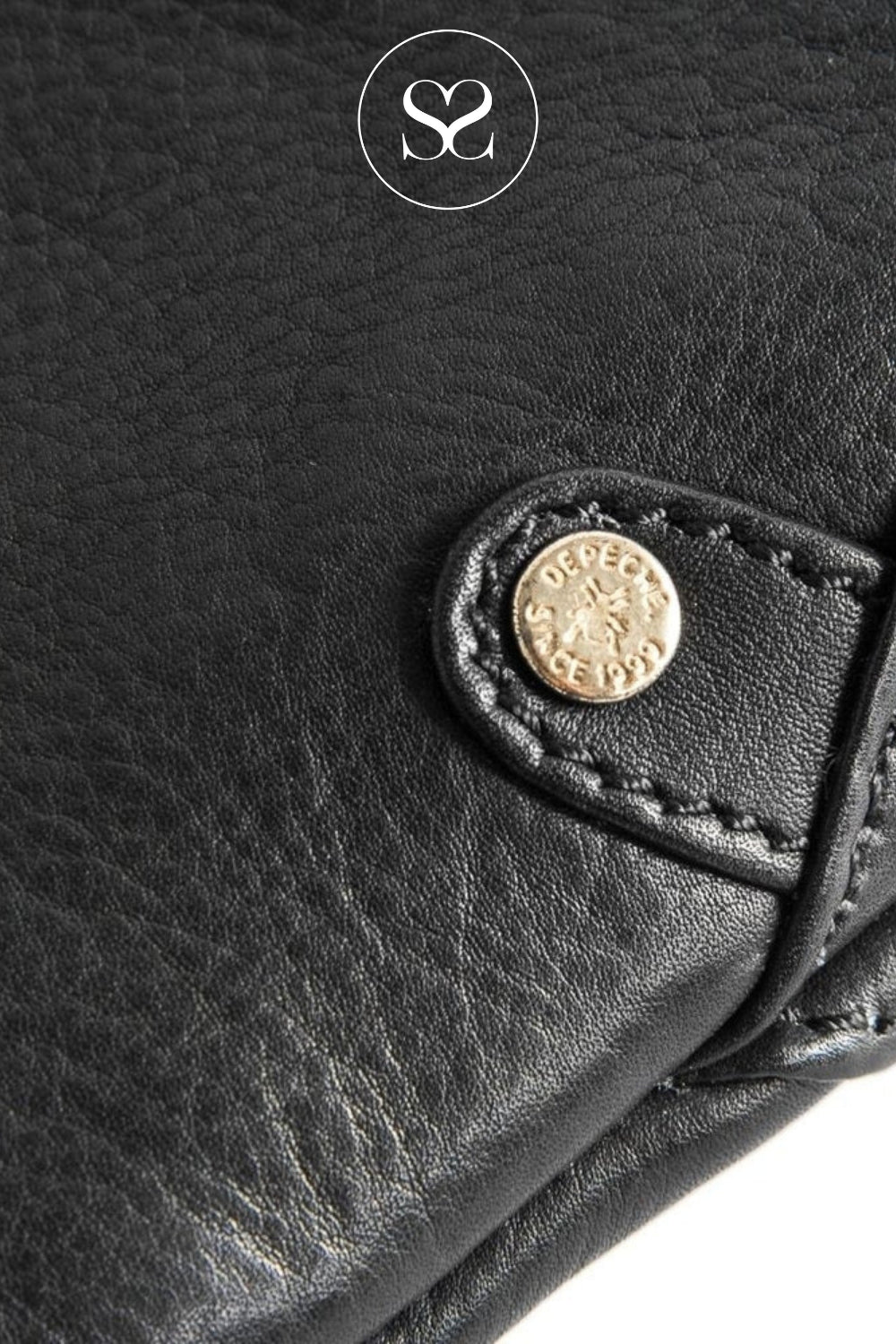 Depeche Black Leather Crossbody Bumbag - 12346