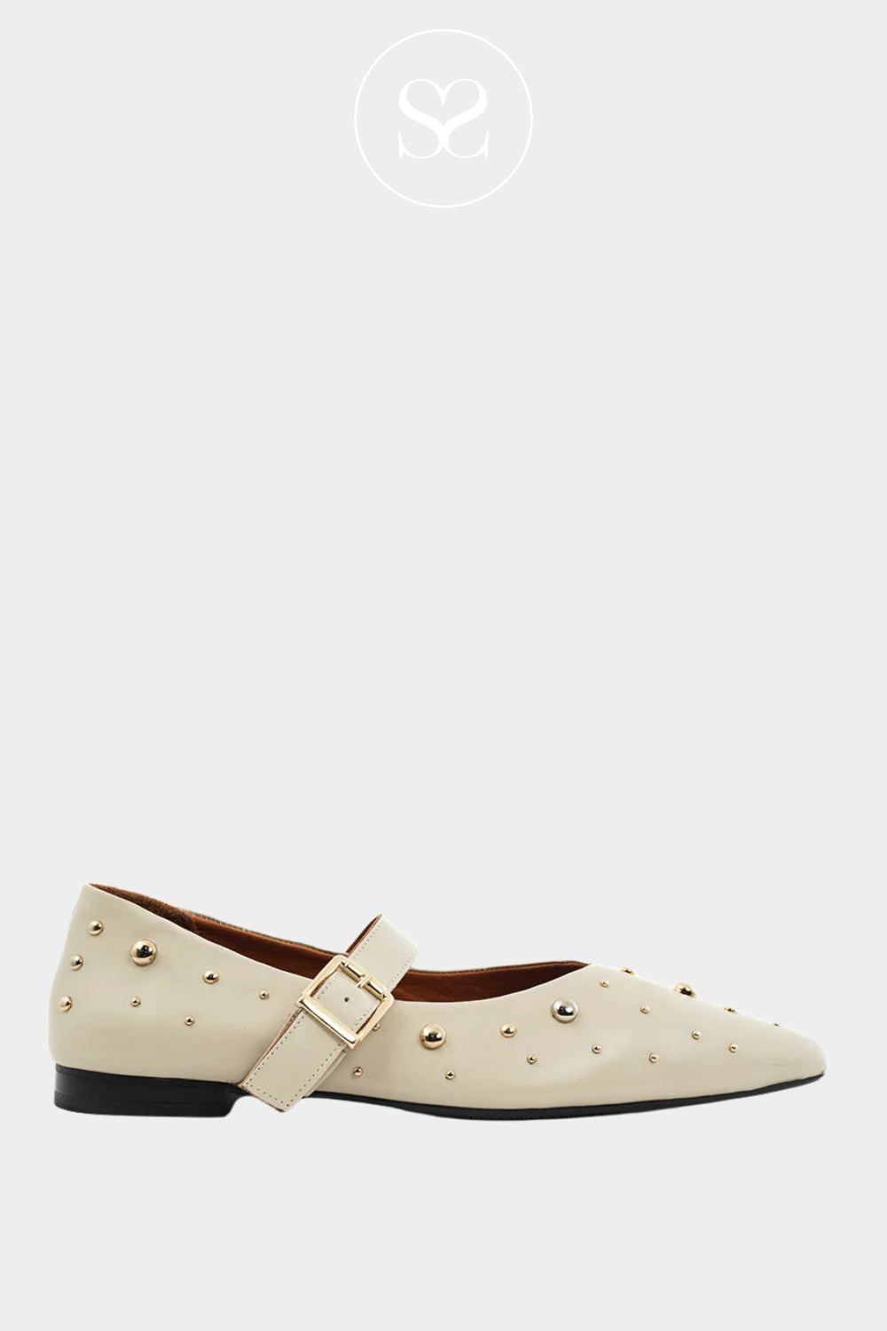 Babouche Off White Mary-Jane Flats - G-Celina-1 Ireland
