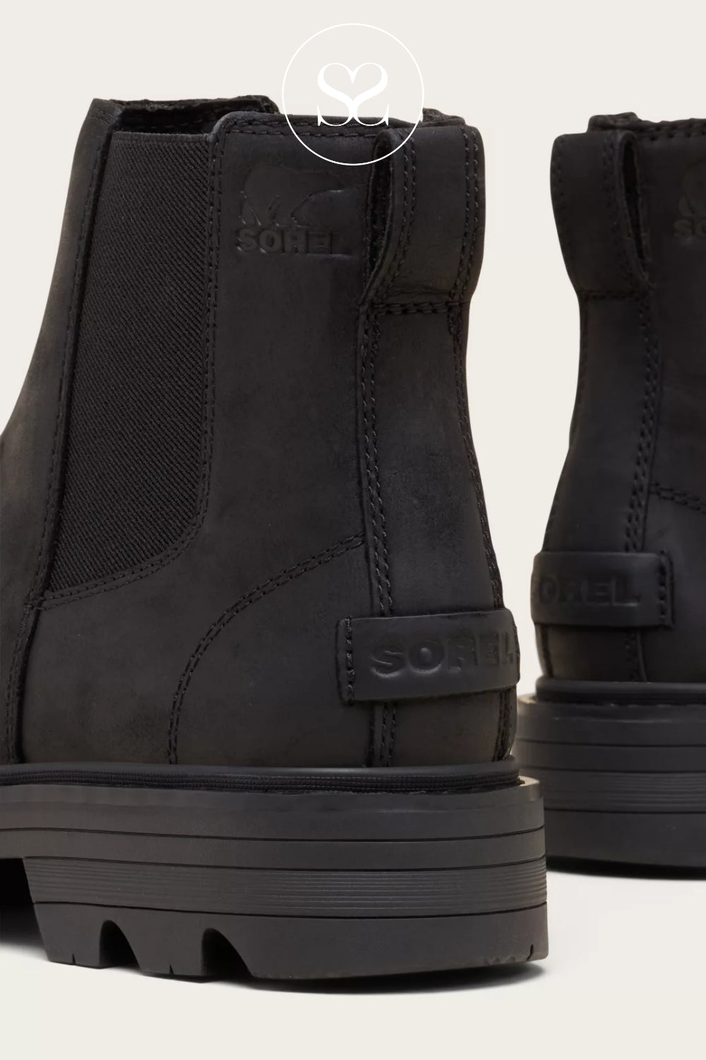 Sorel Black Waterproof Chunky Chelsea Boots - Revel Rd