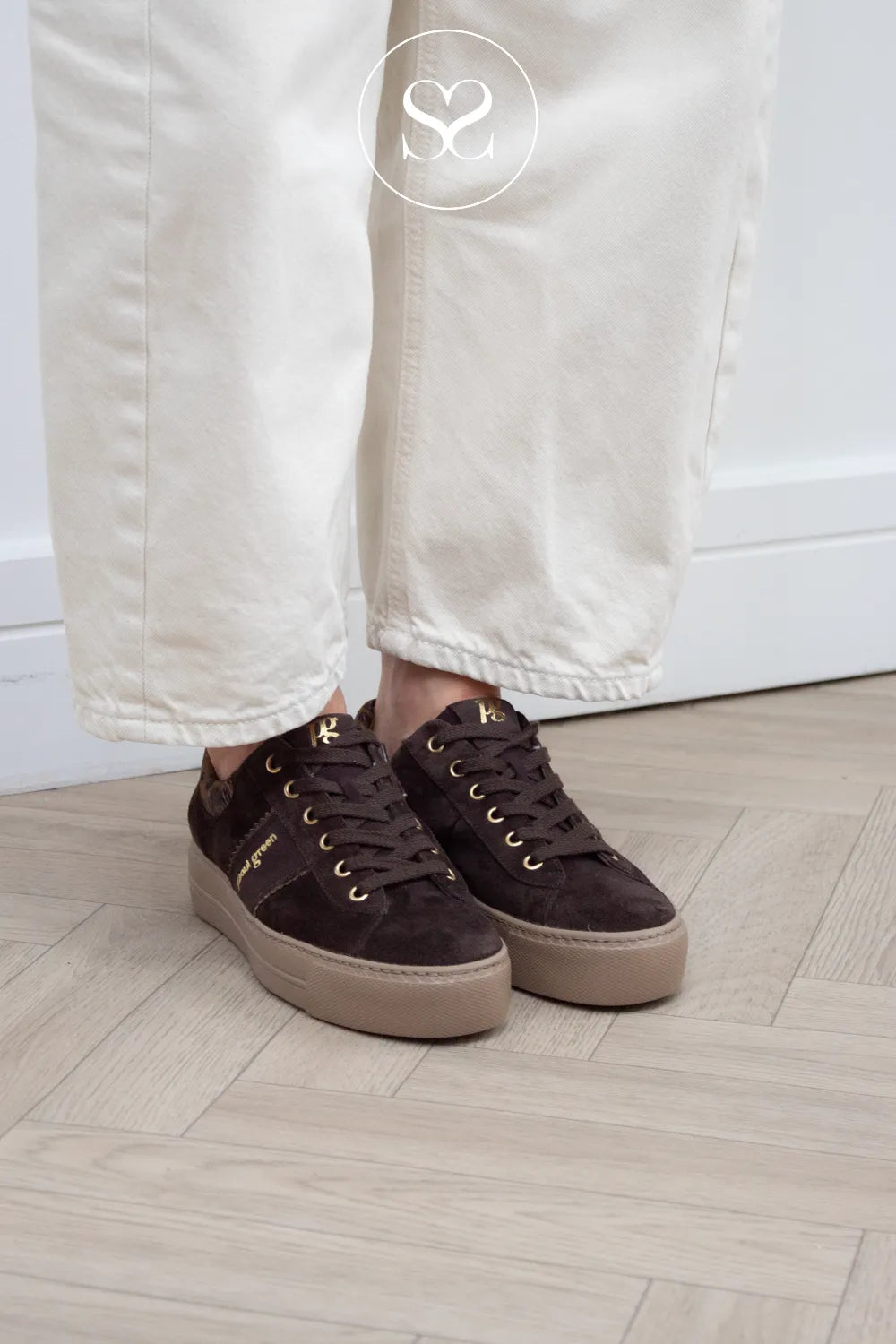 Paul Green Brown Suede Trainers - 5567