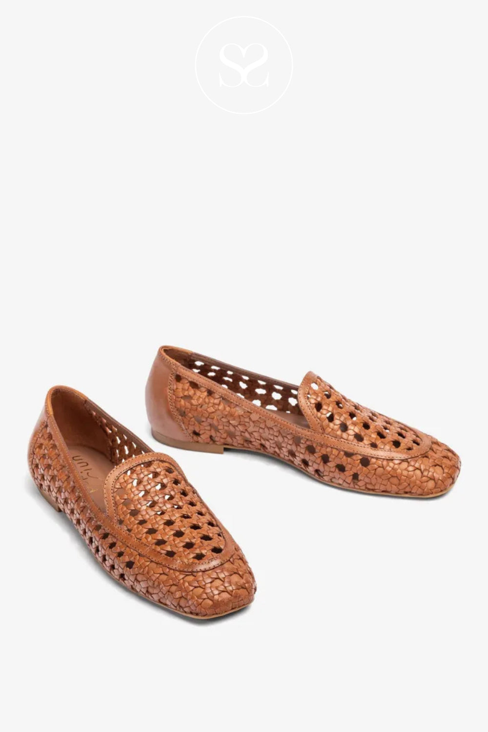 Unisa Tan Leather Woven Loafers - Baix - Ireland