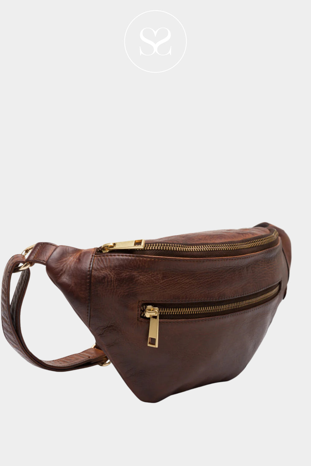 Buy Depeche  Brown Leather Crossbody Bum Bag - 12346 Ireland