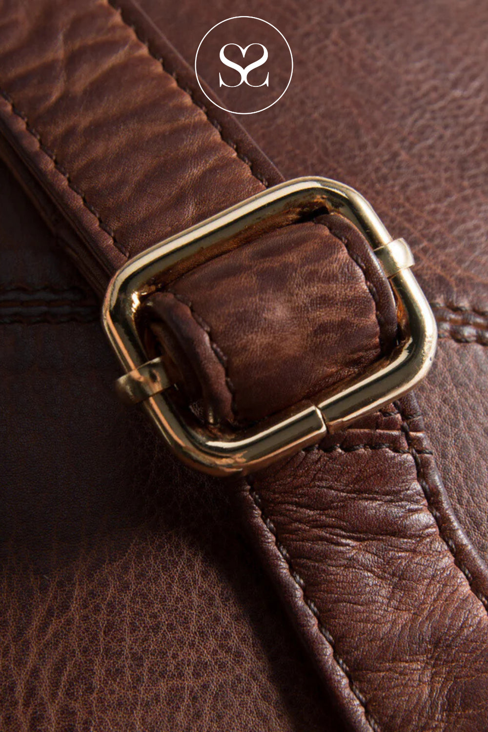 Depeche  Brown Leather Crossbody Bum Bag - 12346
