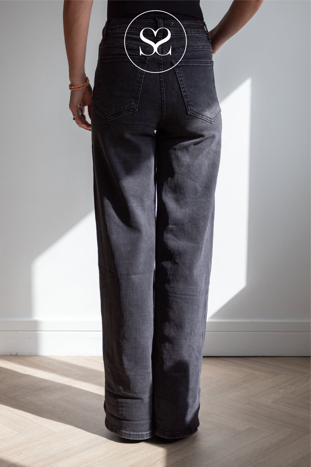 Washed Black Straight Relaxed Fit Jeans - Emile