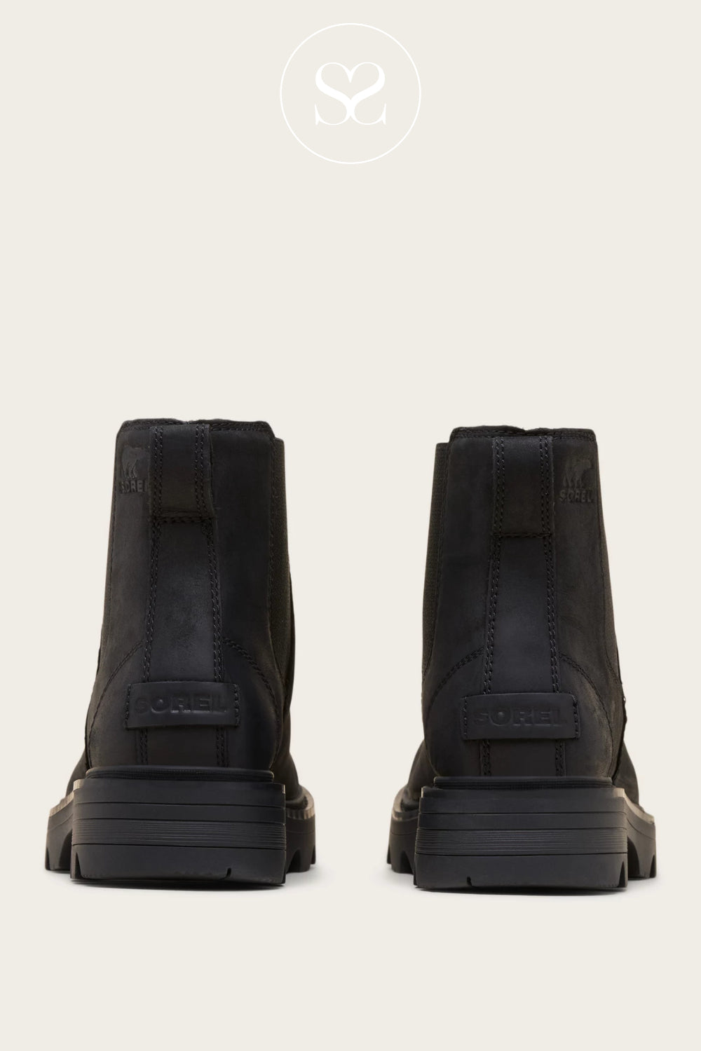 Sorel Black Waterproof Chunky Chelsea Boots - Revel Rd
