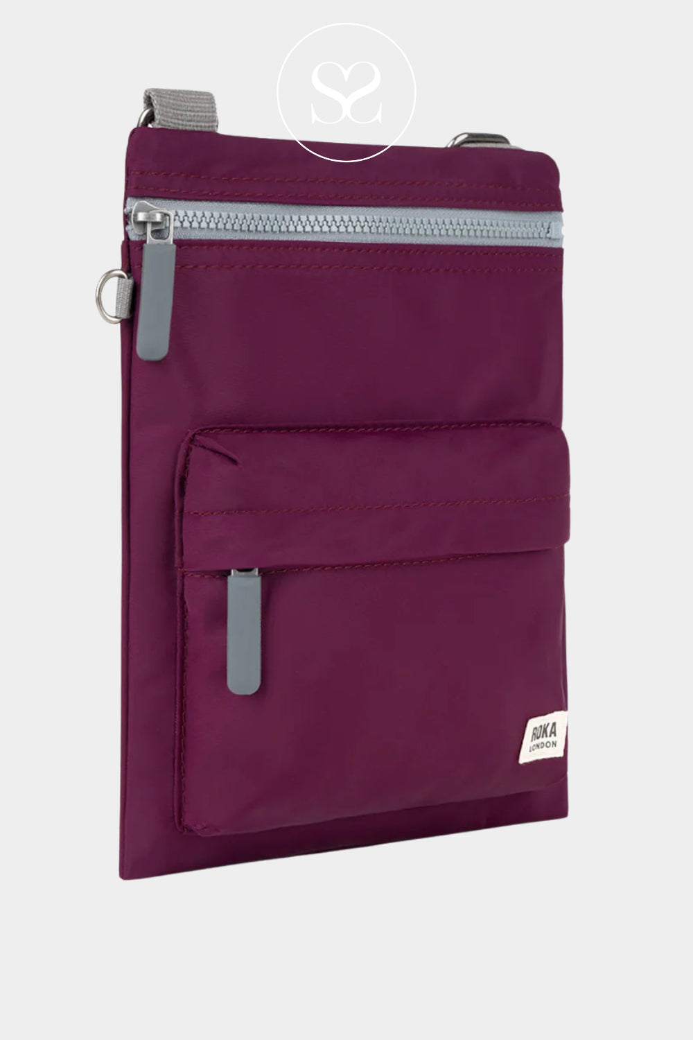 Roka Burgundy Waterproof Crossbody Messenger Bag - Chelsea B