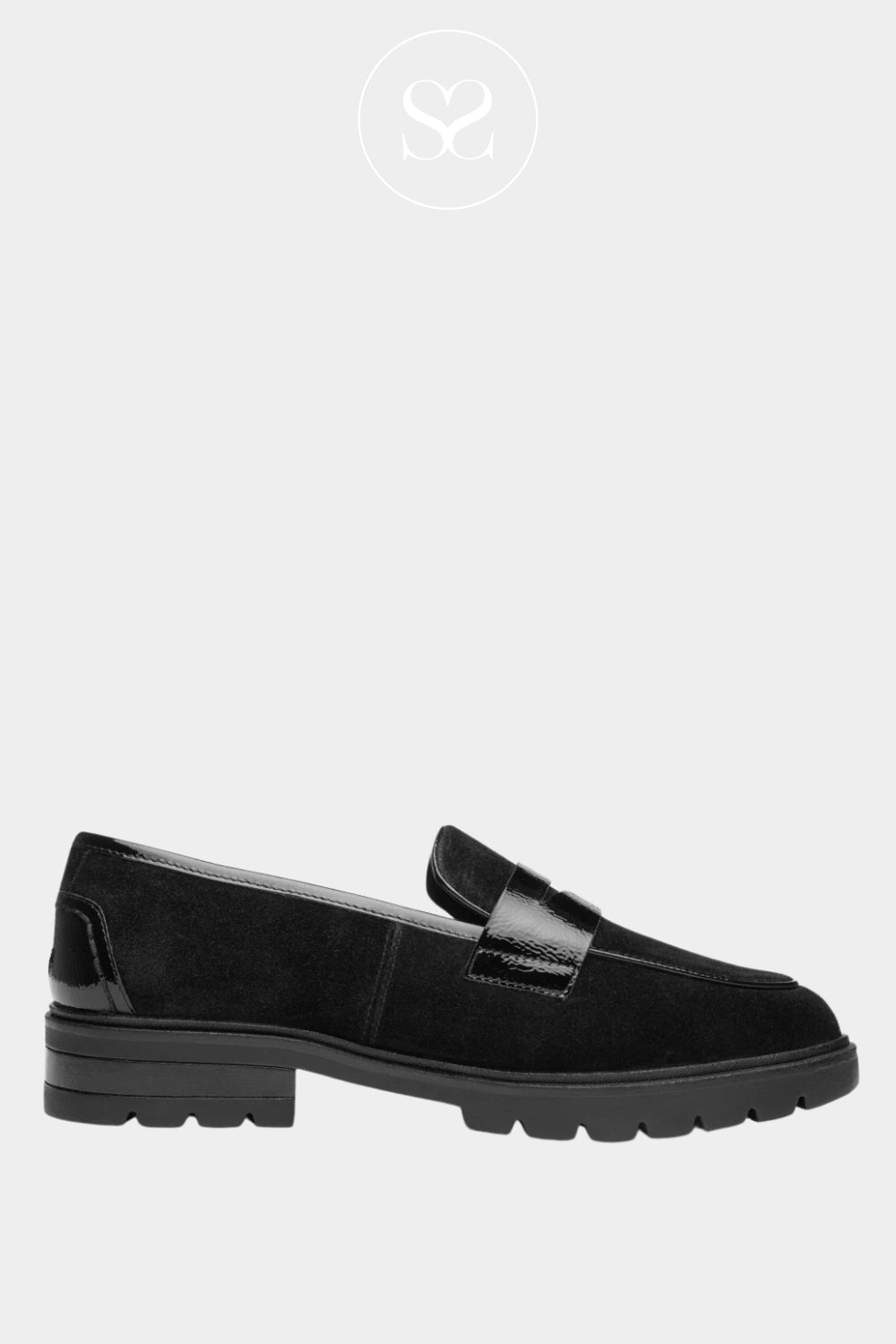 ARA Black Suede Chunky Loafers 12-11229 for Women - Ireland