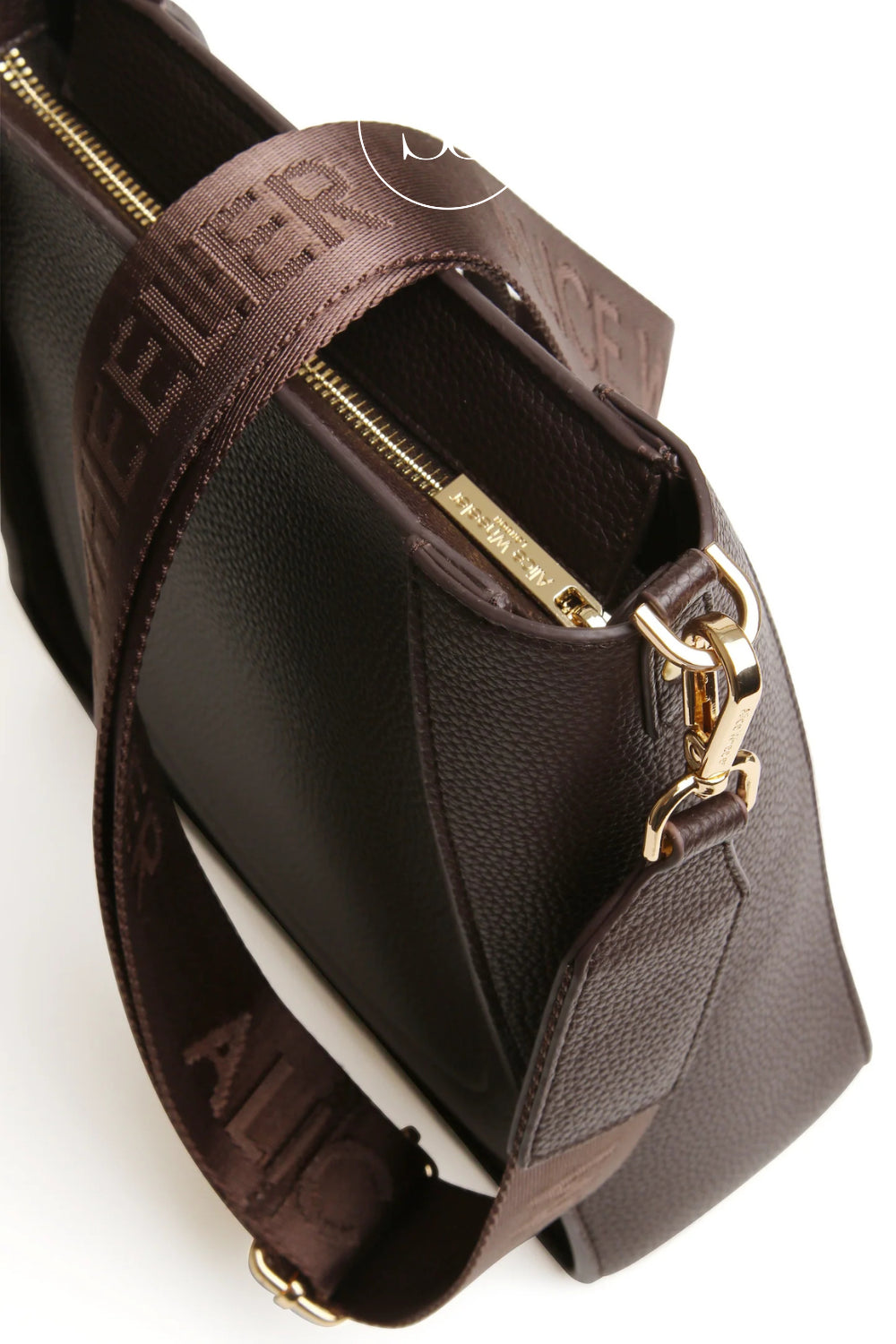 ALICE WHEELER BROWN HANDBAG WITH ZIP FASTENING FOR WOMEN