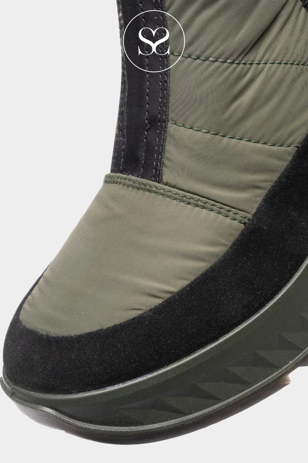 ARA GREEN/BLACK BREATHABLE TRAINER BOOT WITH FRONT ZIP