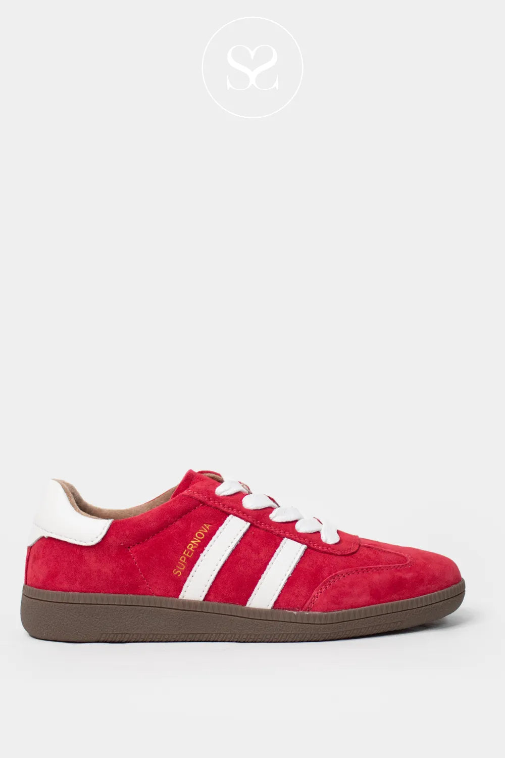 Drilleys Red And White Trainers - Sixty Four Lightweight, low-profile trainerS crafted for everyday comfort and style.