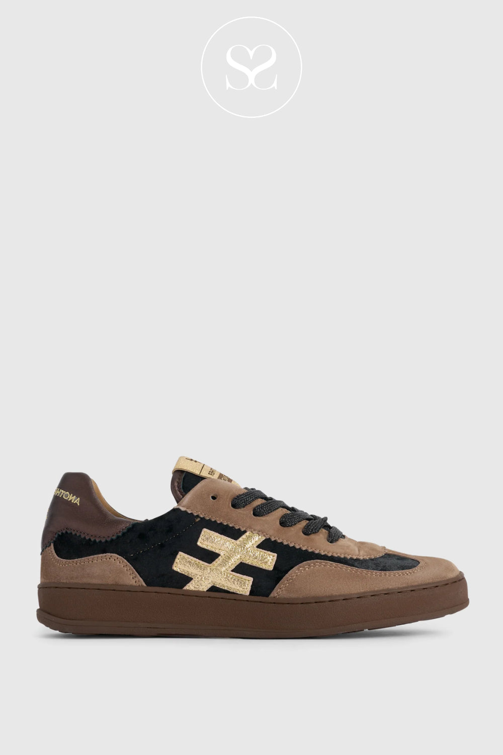 Another Trend Black & Taupe Suede Trainers A032-81 for  Women - Ireland