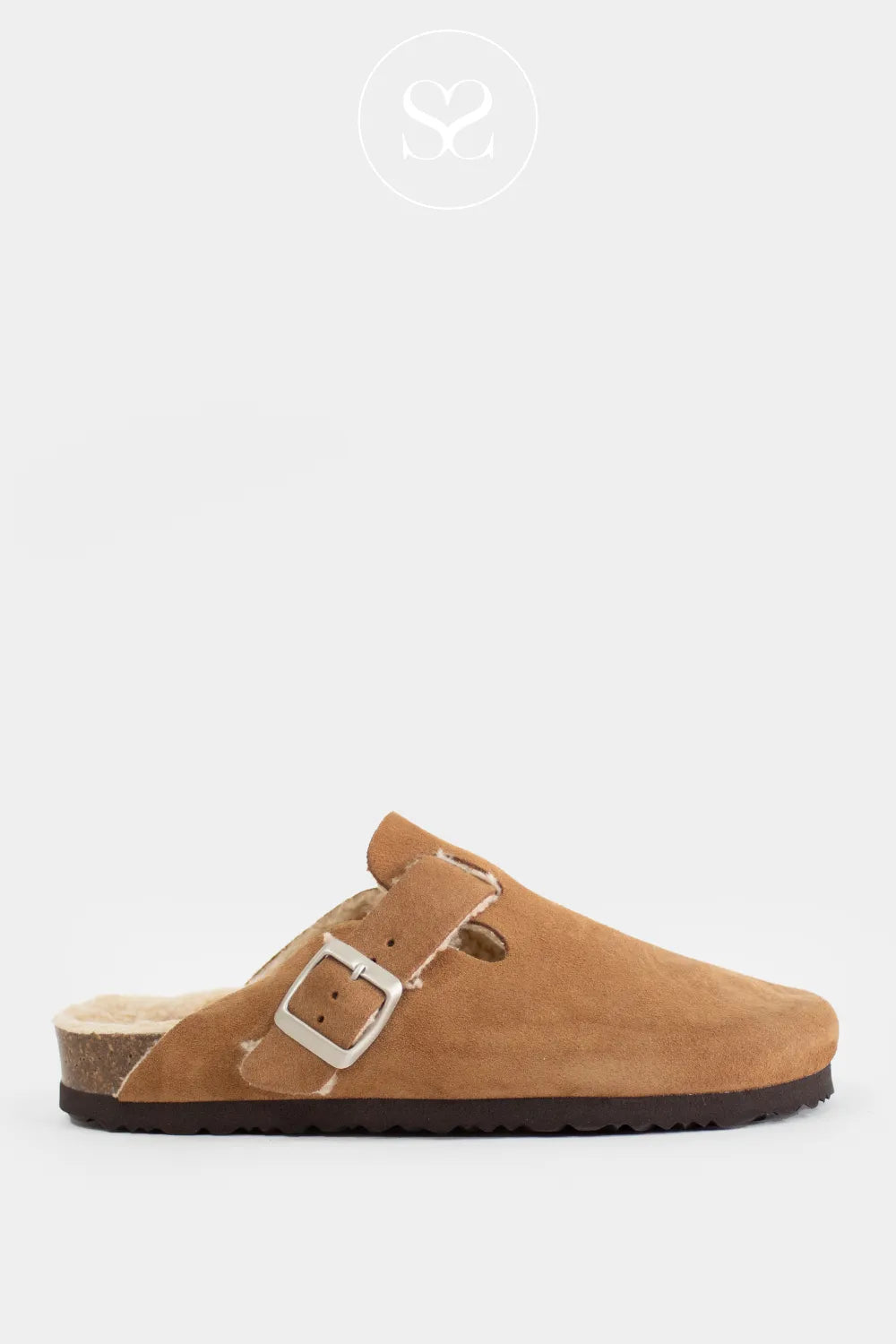 ANOTHER STEP TAN SUEDE SLIDER STYLE SLIPPERS SEW2501