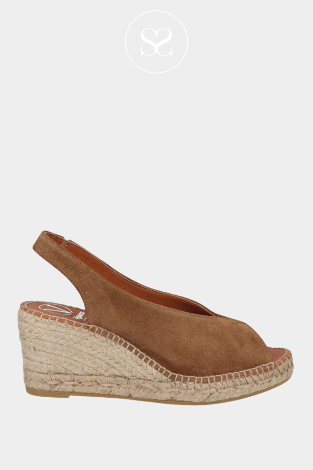 Viguera Brown Suede - Slingback Espadrille Wedges - 2127