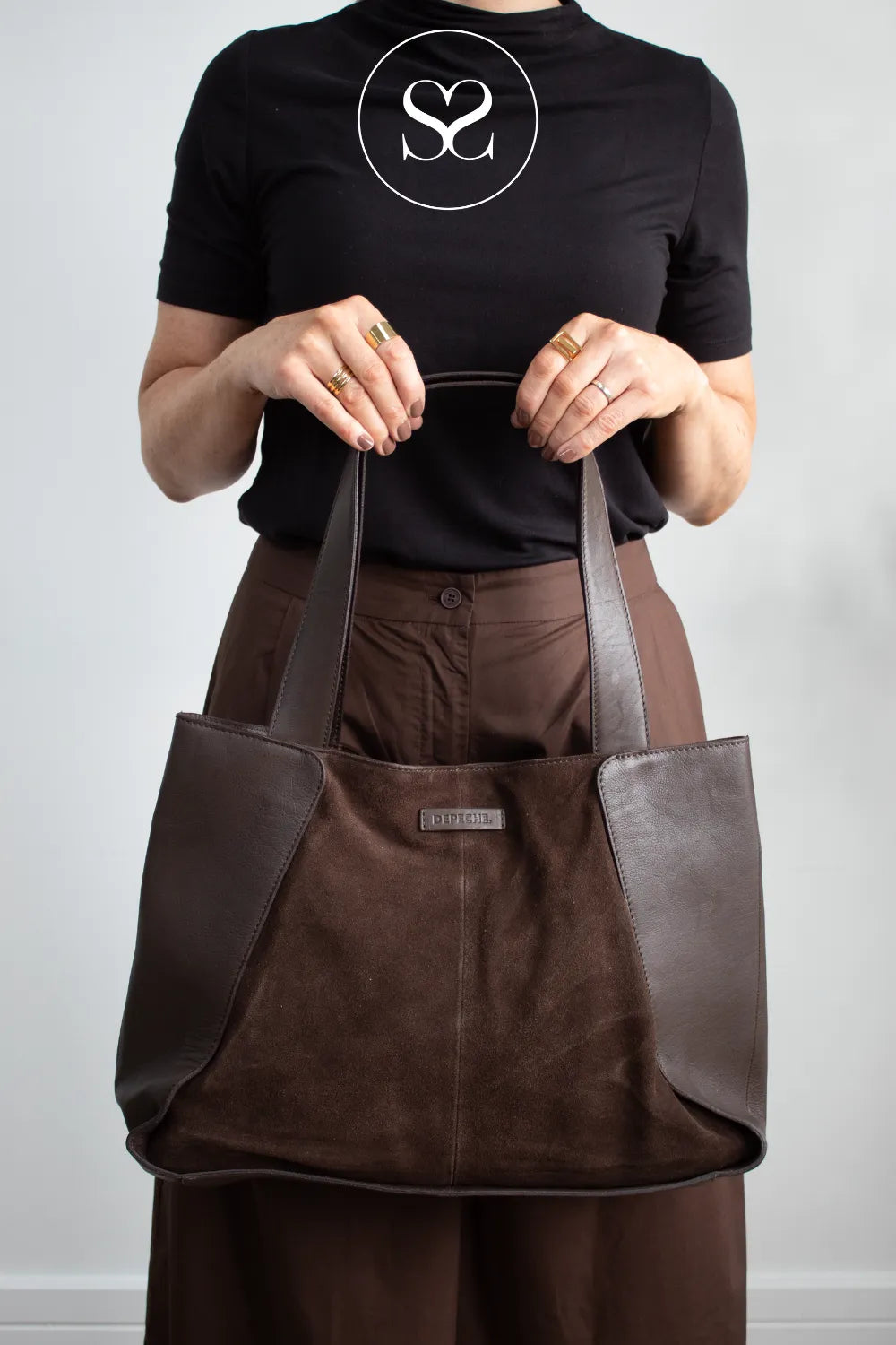 Unisa Chocolate Brown Woven Loafers - Baix