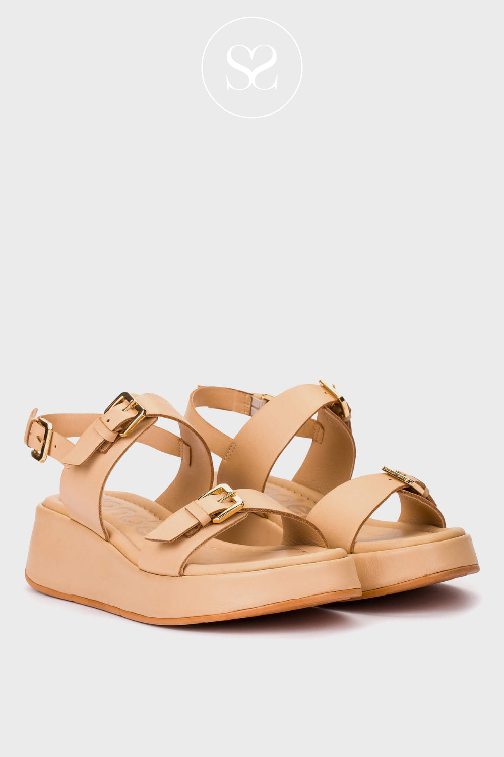Wonders Camel Wedge Sandals - AT-1057
