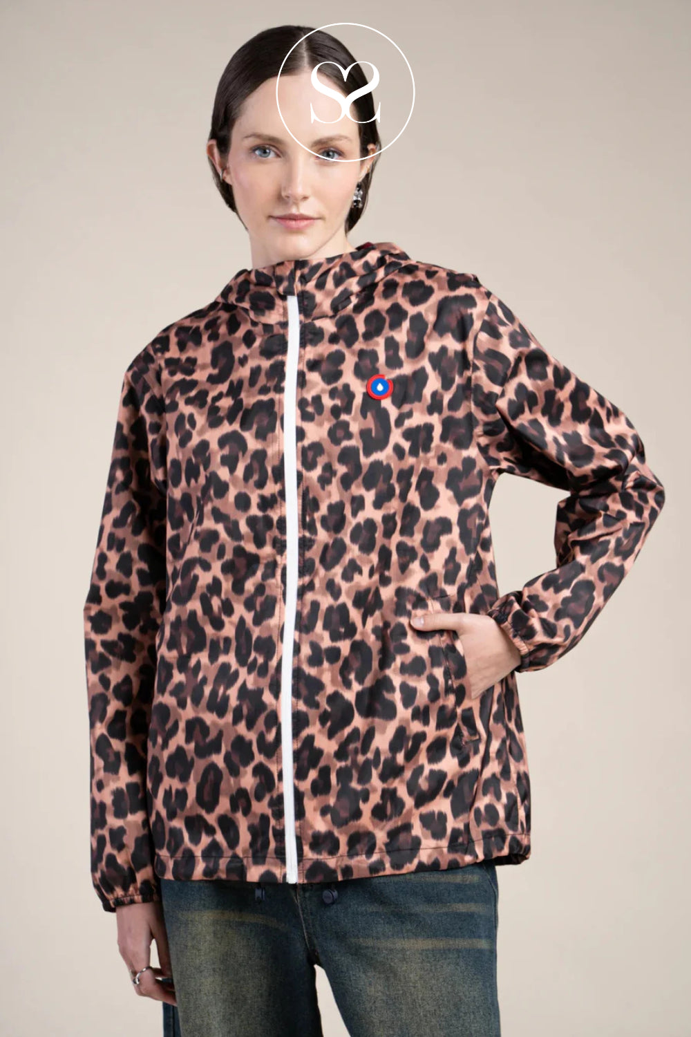 FLOTTE LEOPARD WATERPROOF SHORT RAINCOAT PASSY