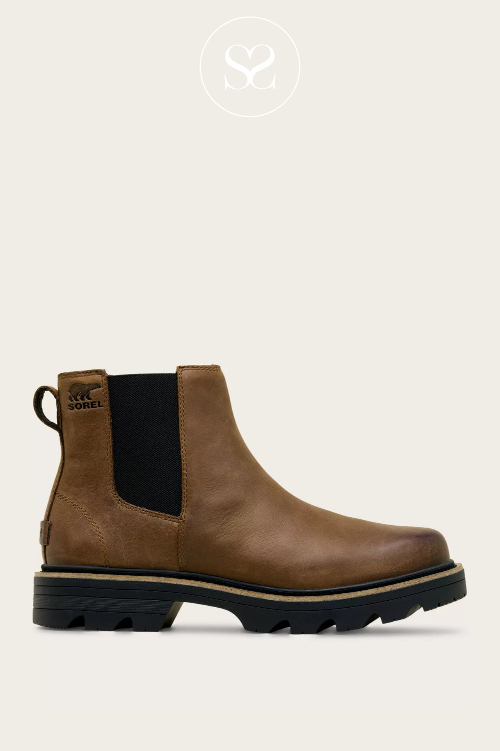 Sorel Brown Waterproof Chunky Chelsea Boots - Revel Rd