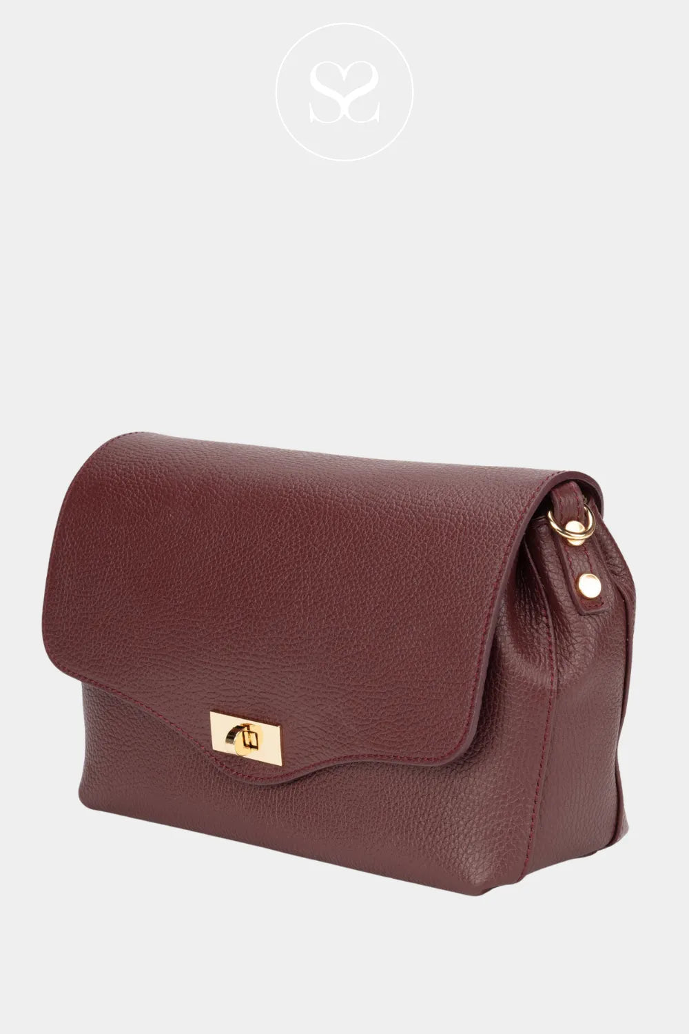 ELIE BEAUMONT - WINE CROSSBODY/SHOULDER BAG - TWIST LARGE WINE
