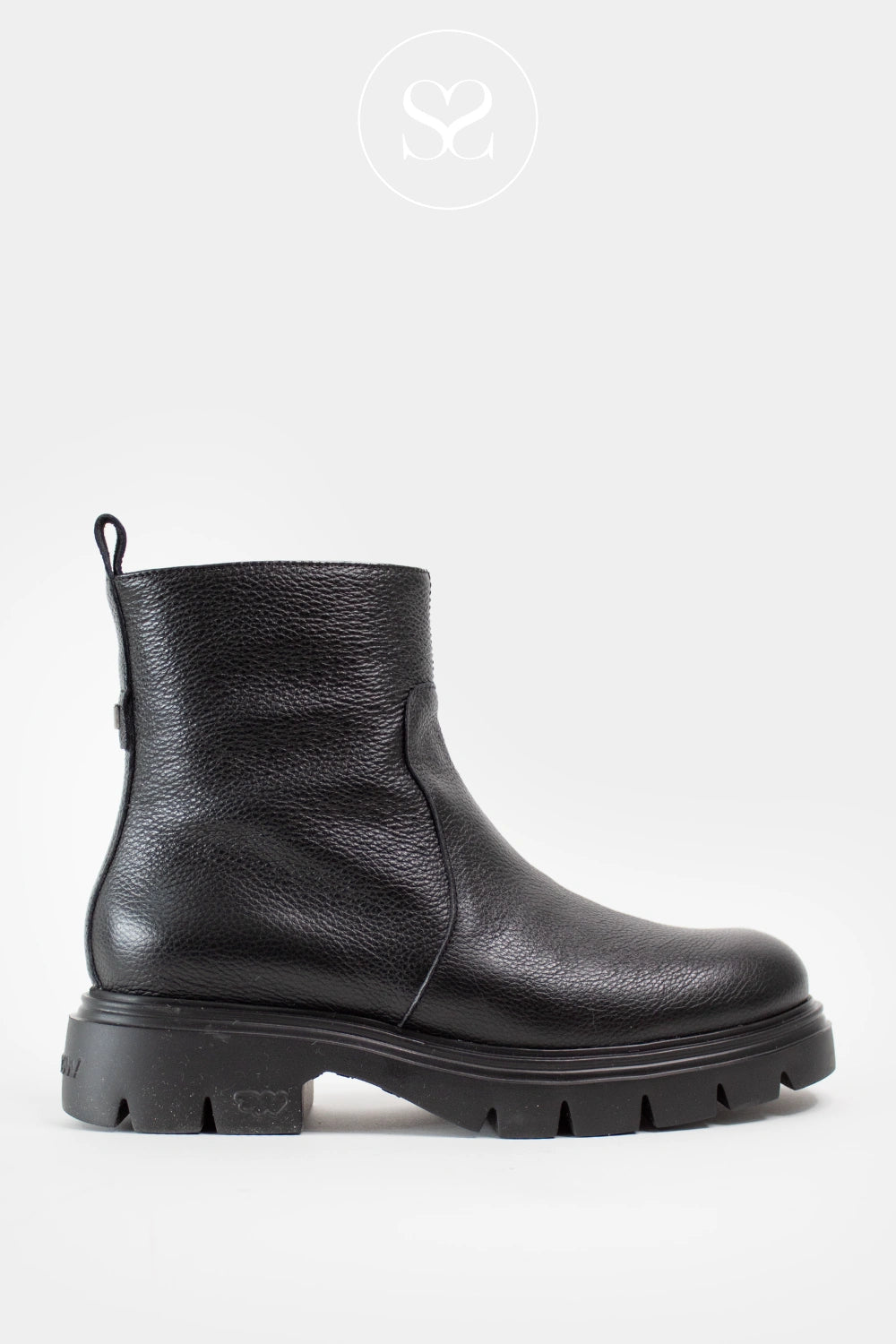 WONDERS BLACK WEDGE ANKLE BOOTS A-4305