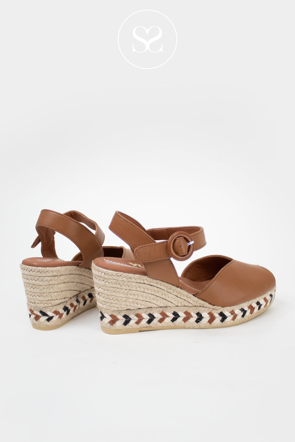 Viguera Tan Platform Wedge Sandals 2317