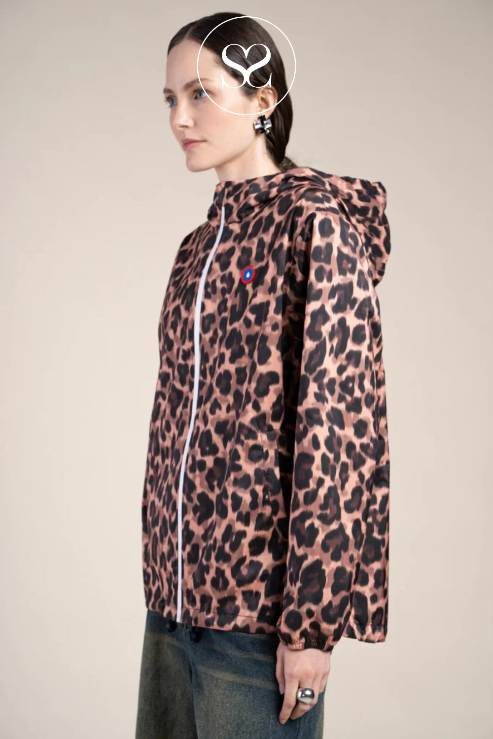LEOPARD PRINT WATERPROOF RAIN JACKET FOR WOMEN IN IRELAND